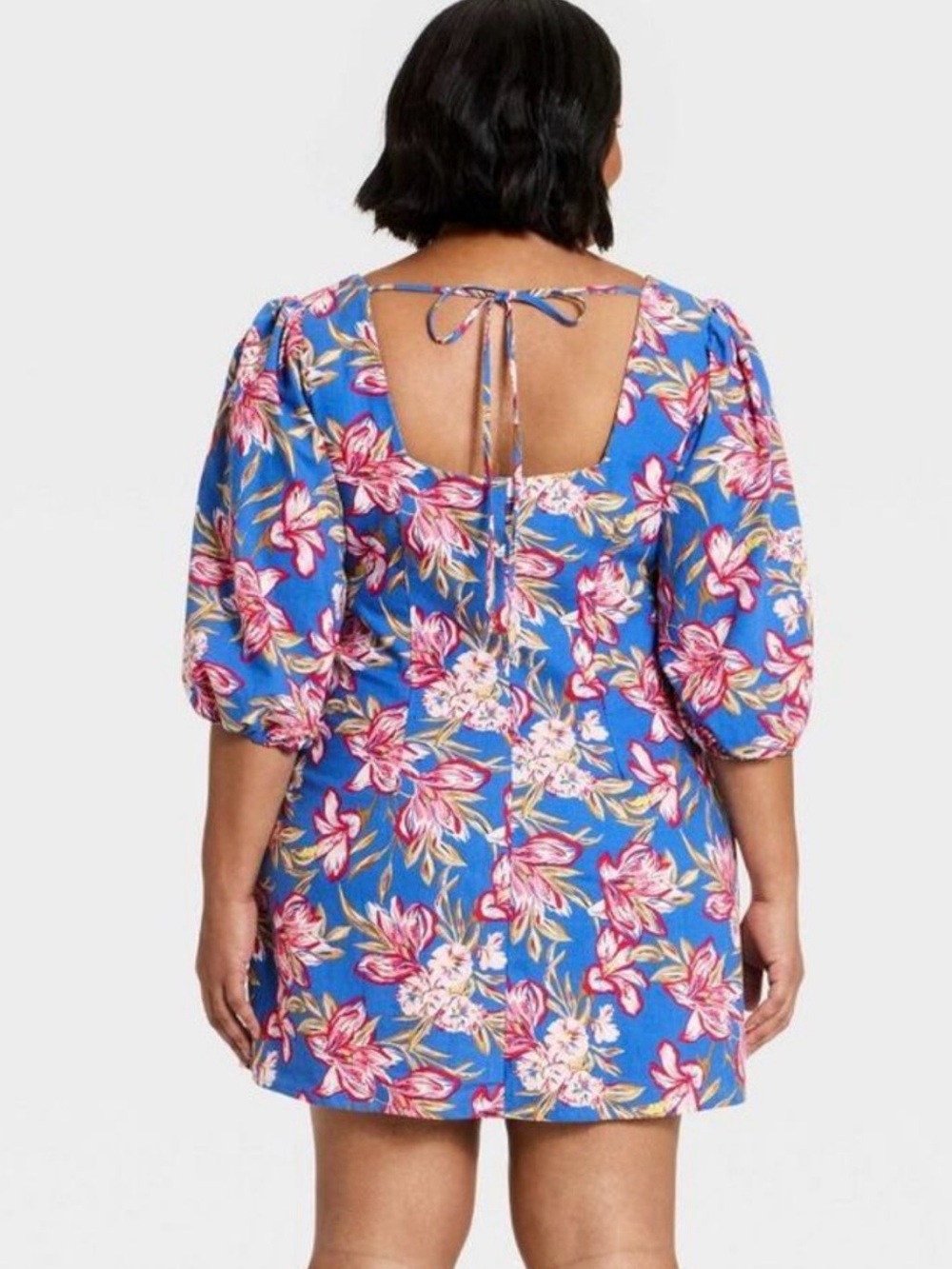 A New Day NWT Size Large Floral Square-Back Dress